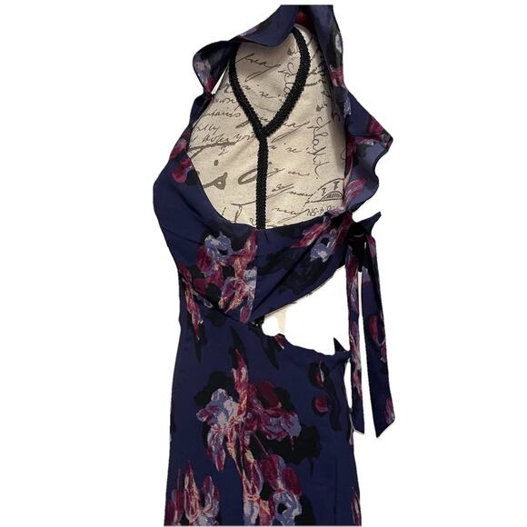 Japna Y2K Babydoll Fairy Maxi Dress Floral Tie-back Grunge Romantic Medium - Picture 3 of 10